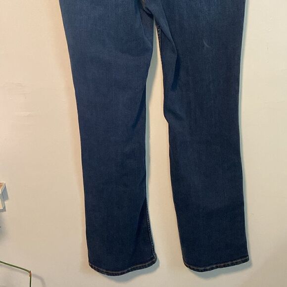 Pilcro & The Letterpress Dark Wash High Rise Button Hem Bootcut Jeans Size 31 - Picture 6 of 11